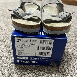 Birkenstock Arizona Sandals Stone Gray Suede
